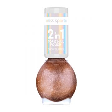 Lac de unghii Glow Glitter 080 Gold, 7ml, Miss Sporty