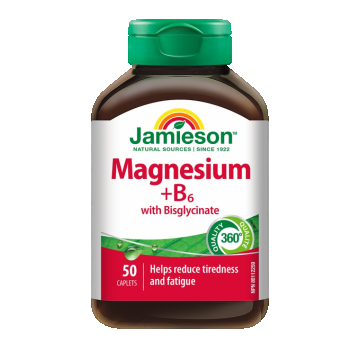 Magneziu bisglicinat cu Vitamina B6, 50 capsule, Jamieson
