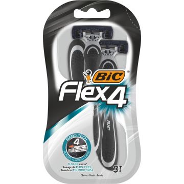 Pachet Aparat de ras Flex 4, 3 bucati, BIC