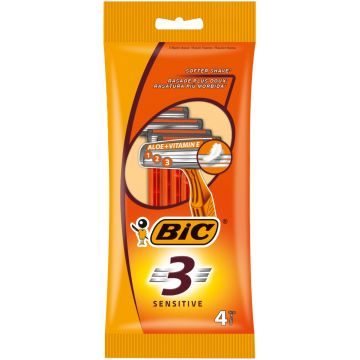 Pachet Aparat de ras Sensitive P4, 4 bucati, BIC