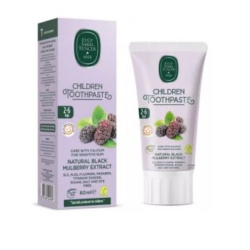 Pasta de dinti cu extract natural din dude negre pentru copii intre 2-6 ani, 60ml, Eyup Sabri Tuncer