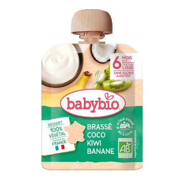 Piure de kiwi, banane si cocos Bio, 85g, BabyBio