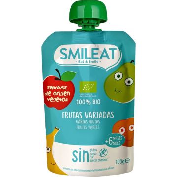Piure din mix de fructe +6 luni Bio, 100g, Smileat