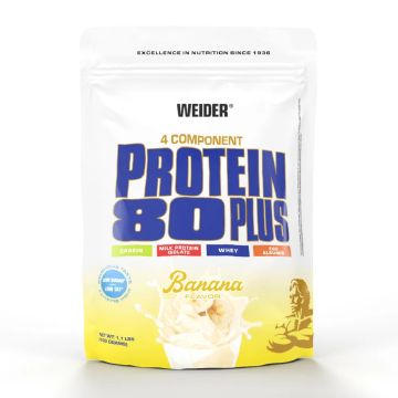 Pudra proteica cu aroma de Banane Protein 80+, 2kg, Weider