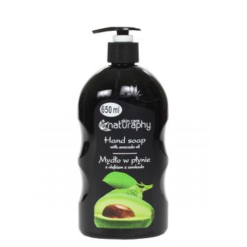 Sapun lichid Black cu Ulei de Avocado, 650ml, Naturaphy