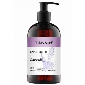 Sapun lichid cu lavanda, 350ml, Zanna