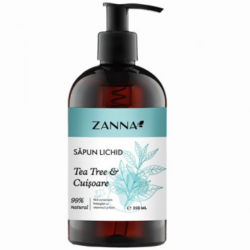 Sapun lichid cu tea tree si cuisoare, 350ml, Zanna