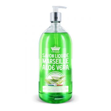 Sapun lichid de Marsilia cu Aloe Vera, 1l, Les Petites Bains de Provence