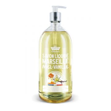 Sapun lichid de Marsilia cu Miere si Vanilie, 1l, Les Petites Bains de Provence