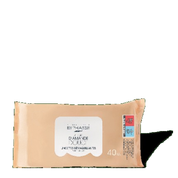 Servetele demachiante cu ulei de migdale dulci pentru ten sensibil, 40 bucati, Byphasse