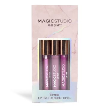 Set pentru buze Tint + Luciu + Ulei Rose Quartz Trio, 1 bucata, Magic Studio