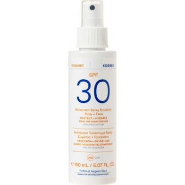 Spray de fata si corp Yoghurt Sun SPF30, 150ml, Korres