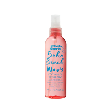 Spray texturizant cu ulei de Cocos pentru efect de bucle lejere Boho Beach Waves, 200ml, Umberto Giannini