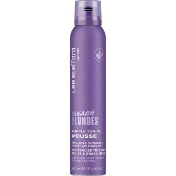 Spuma nuantatoare cu protectie UV Bleach Blondes Purple Toning, 200ml, Lee Stafford