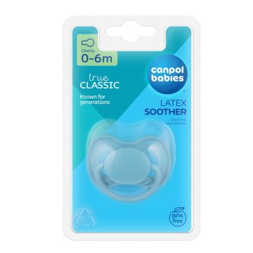 Suzeta din latex rotunda pentru 0 - 6 luni 23/223_BLU, 1 bucata, Canpol babaies