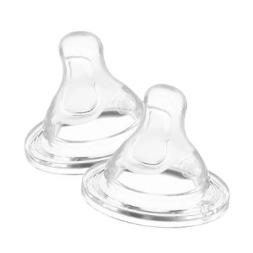 Tetine anticolici din silicon cu flux rapid Phisio Perfect5, 2 bucati, Chicco