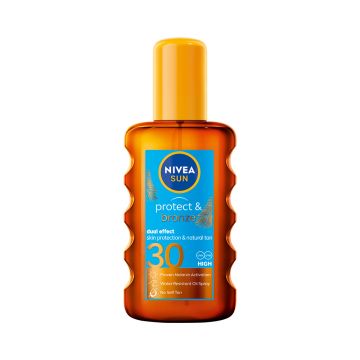 Ulei spray pentru protectie solara si bronzare Protect & Bronze, SPF 30, 200ml, Nivea