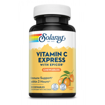 Vitamin C Express Solaray, 30 comprimate masticabile, Secom