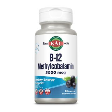 Vitamina B12 Methylcobalamin 5000 mcg, 60 comprimate, Secom