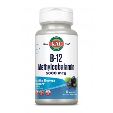 Vitamina B12 Methylcobalamin 5000 mcg, 60 comprimate, Secom