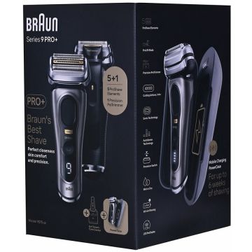 Aparat de Ras Electric Seria 9 Pro+ 9575cc Wet & Dry Negru/Gri Metalic