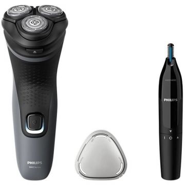 Aparat De Ras S1142/02 Umed Si Uscat Fara Fir Capete 3D Flexibile 40min Gri Inchis