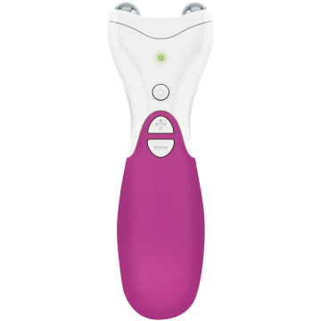 Aparat Masaj Facial 60 Second Neck Toner pentru Gat si Barbie 3 Programe Functie EMS Lifting Selectie Intensitate Baterie 9V Alb/Mov