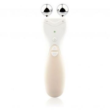 Aparat Tratament Facial Intinerirea Pielii 60sec 3 Programe Lifting Tehnologie EMS Anti-rid Masaj Facial Baterie 9V Alb/Crem