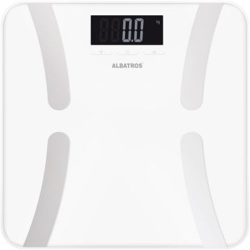 Cantar Corporal HARMONY Afisaj LED Oprire Automata Alb