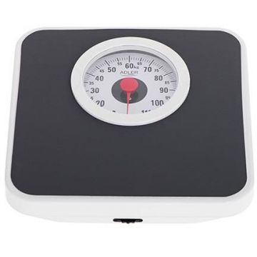 Cantar Corporal Mecanic Precizie 1kg 26 x 26.5 x 5.2cm Negru/Alb