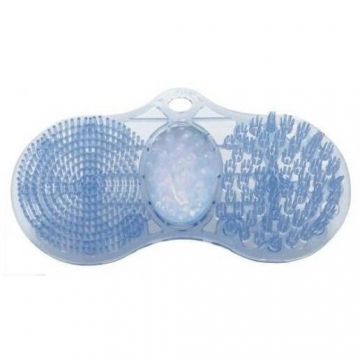 Covoras Pentru Curatarea Picioarelor De Baie Ventuza Albastru