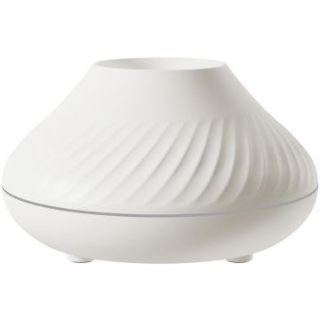 Difuzor Aromaterapie Flame Rezervor 130ML Putere 6.5W + Ulei Esential de Lavanda 10ML Alb