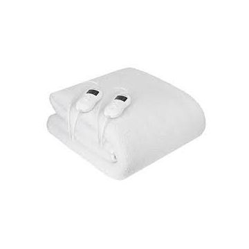 Patura Electrica Dubla CR 7421 Cu Timer 160x180cm 8 Trepte Temperatura Telecomanda Protectie Supraincalzire Alb