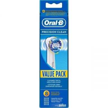 Rezerva Periuta Dinti EB20RX-8 Precision Clean 8 pcs Alb