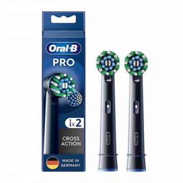 Rezerva Periuta Dinti EB50BRX-2 Cross Action  2 pcs Negru