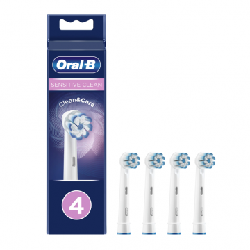 Rezerva Periuta Dinti EB60X-4 Sensitive Clean Pro  4 pcs Alb