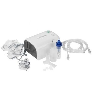 Set Inhalator Masca Copii/Adulti Furtun 180cm Adaptor Nazal Alb