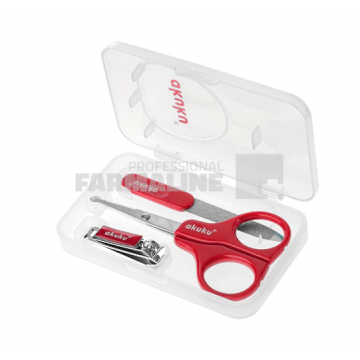 Akuku A0042 Set manichiura in cutiuta - rosu