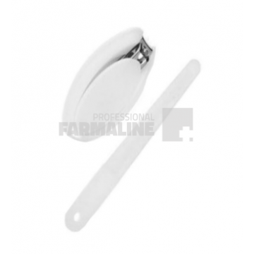 Akuku A0045 Set de manichiura (pila si unghiera) alb