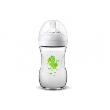 Avent Natural SCF070/24 Biberon Natural cu tetina debit lent imprimeu dragon 260 ml