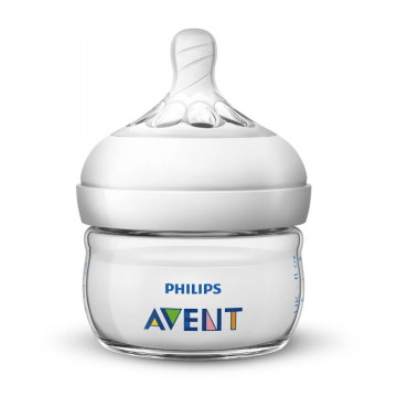 Avent SCF039/17 Natural Biberon Tetina Ultra Soft, flexibila, debit lent 0+ luni 60 ml