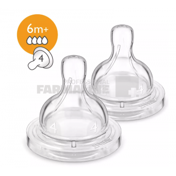 Avent SCF634/27 Classic+ Tetine anti-colici,debit rapid 6+ luni 2 bucati