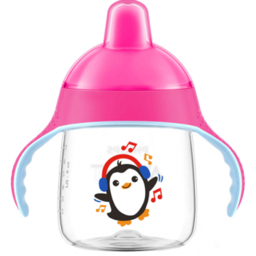 Avent SCF753/07 Cana roz cu tetina de formare 12+ luni 200 ml