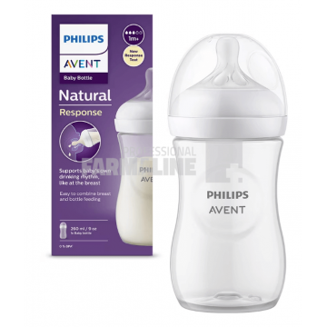 Avent SCY903/01 Biberon natural response 1+ luni 260 ml