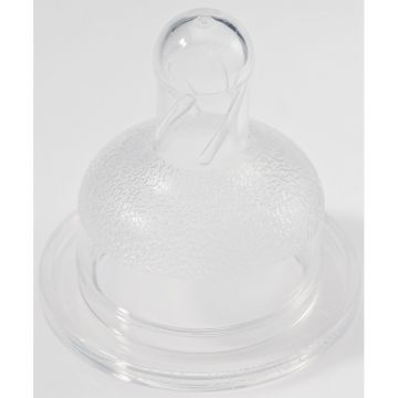 Baby Nova 14221 Natural Soft Tetine silicon largi rotunde pentru lapte 0-24 luni 2 bucati