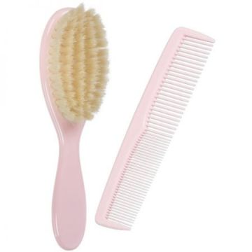 Baby Nova 33224 Set pieptane si perie din par natural