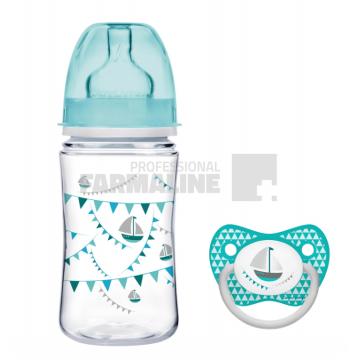 Canpol 0164 Blue Set biberon + suzeta