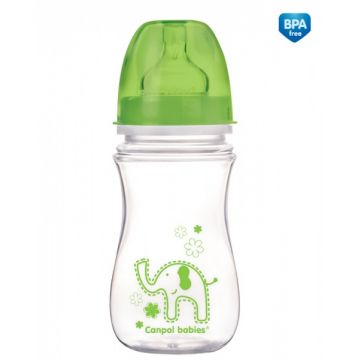 Canpol 35/206 Biberon anti-colici gat larg 3-6+ luni 240 ml