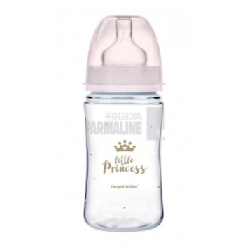 Canpol 35/234 Biberon anticolici cu gat larg roz 240 ml