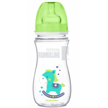 Canpol35/222 Biberon anticolici cu gat larg verde 12 luni + 300 ml